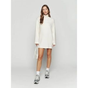 Reformation Cream Long Sleeve Dress